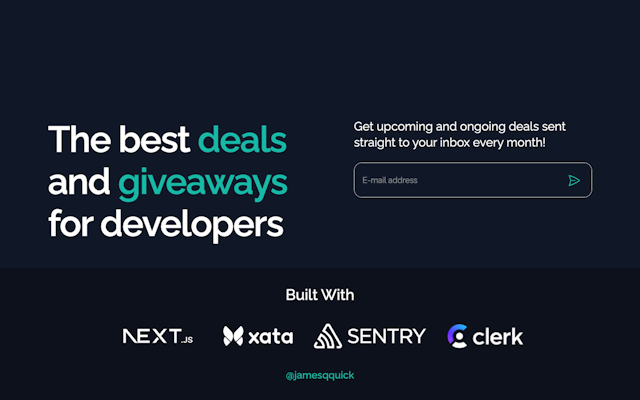 Screenshot of Deals for Devs