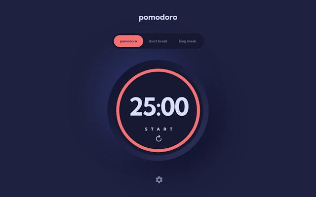 Screenshot of Pomodoro App